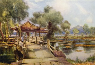 ハンチョウ、ロータス島、西湖 作： Thomas Hodgson Liddell